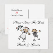 Postale Faire-part Carte de sauvegarde de date personnalisable (Devant / Derrière)