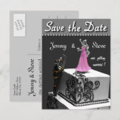 Postale Faire-part Carte de sauvegarde de date pompier (Devant / Derrière)