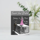 Postale Faire-part Carte de sauvegarde de date pompier (Debout devant)