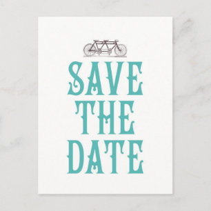 Postale Faire-part Carte de sauvegarde de date pour bicyclette constr