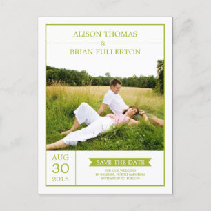 Postale Faire-part Carte de sauvegarde de date pour couple moderne