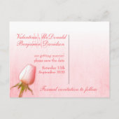 Postale Faire-part Carte de sauvegarde de date Rose Bouddha Rose simp (Dos)