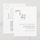 Postale Faire-part Carte de sauvegarde de la date (Devant / Derrière)