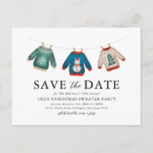 Postale Faire-part Carte de sauvegarde de la date de la fête du pull  (Devant)