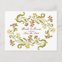 Carte de sauvegarde de la guirlande d'automne