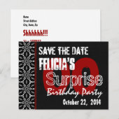 Postale Faire-part Carte de sauvegarde de l'année personnalisée Surpr (Devant / Derrière)