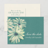 Postale Faire-part Carte de sauvegarde de mariage de daisy osteosperm (Devant / Derrière)