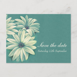 Postale Faire-part Carte de sauvegarde de mariage de daisy osteosperm