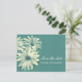 Postale Faire-part Carte de sauvegarde de mariage de daisy osteosperm (Debout devant)