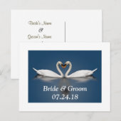 Postale Faire-part Carte de sauvegarde des dates de mariage Couple de (Devant / Derrière)