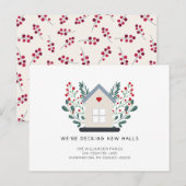 Postale Faire-part Carte de vacances de décoration rustique pour les  (Devant / Derrière)