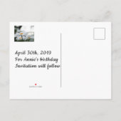 Postale Faire-part Carte de vœux d'anniversaire 'Save The Date' (Dos)