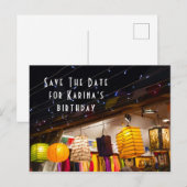 Postale Faire-part Carte de vœux d'anniversaire Save The Date (Devant / Derrière)