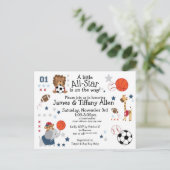 Postale Faire-part Carte de voeux d'annonce de bébé All-Star (Debout devant)