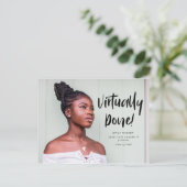 Postale Faire-part Carte de voeux de fin d'études Virtuellement Termi (Debout devant)