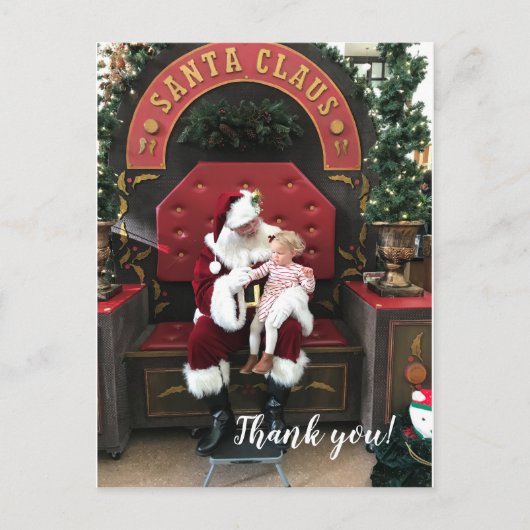 Postale Faire-part Carte de vœux de Noël pour remercier (Devant)