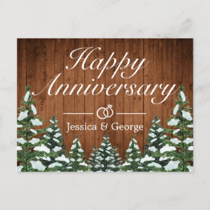 Postale Faire-part Carte de vœux pour l'anniversaire de mariage en fo