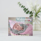 Postale Faire-part Carte de vœux pour l'annonce de l'arrivée d'un nou (Debout devant)