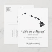 Postale Faire-part Carte d'état Hawaii Chalkboard Moving Postcard (Devant / Derrière)