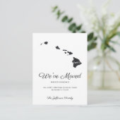 Postale Faire-part Carte d'état Hawaii Chalkboard Moving Postcard (Debout devant)