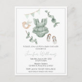 Postale Faire-part Carte d'invitation pour une baby shower fille au t (Devant)