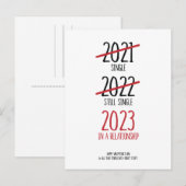 Postale Faire-part Carte drôle de la Saint-Valentin 2023 Dans une rel (Devant / Derrière)