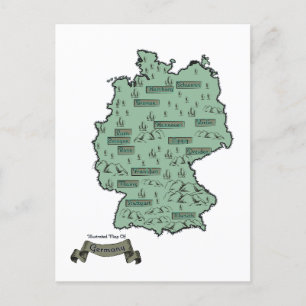 Postale Faire-part Carte illustrée vintage d'Allemagne
