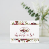 Postale Faire-part Carte Mistletoe Manor Winter Bride to Be Recette (Debout devant)