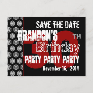 Postale Faire-part Carte Modern de sauvegarde de date pour 30e annive