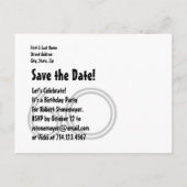 Postale Faire-part Carte Moderne de 60e Anniversaire A03 (Dos)