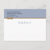 Postale Faire-part Carte nautique authentique Modifier la date (Dos)