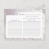 Postale Faire-part Carte Ombre Light Purple Silver Bride to Be Recett (Dos)