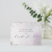 Postale Faire-part Carte Ombre Light Purple Silver Bride to Be Recett (Debout devant)