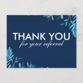 Postale Faire-part CARTE POSTCARD MERCI de référence Navty et bleu (Devant)