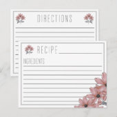 Postale Faire-part Carte Recette Florale Cosmo (Devant / Derrière)