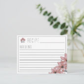 Postale Faire-part Carte Recette Florale Cosmo (Debout devant)