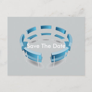 Postale Faire-part Chaises dans une Formation circulaire Carte postal
