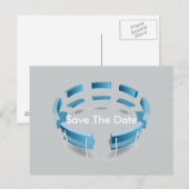 Postale Faire-part Chaises dans une Formation circulaire Carte postal (Devant / Derrière)