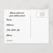 Postale Faire-part Changement d'adresse la carte (Dos)