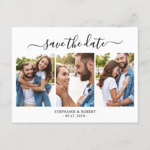 Postale Faire-part Chic 3 Photos Montage Budget Mariage Carte de Reme
