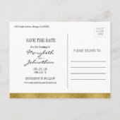 Postale Faire-part Classic Gold Crest Enregistrer La Date Carte Posta (Dos)