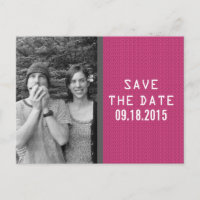 Code binaire rose Photo Enregistrer la date Carte
