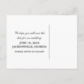 Postale Faire-part Coeurs élégants Enregistrer la date Carte postale, (Dos)