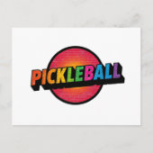 Postale Faire-part Conception de carte d'annonce de pickleball noir e (Devant)