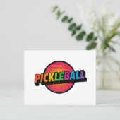 Postale Faire-part Conception de carte d'annonce de pickleball noir e (Debout devant)