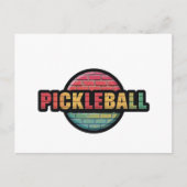 Postale Faire-part Conception de carte d'annonce de pickleball noir e (Devant)