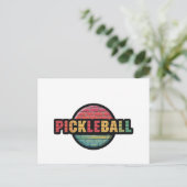 Postale Faire-part Conception de carte d'annonce de pickleball noir e (Debout devant)