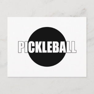 Postale Faire-part Conception de carte d'annonce de pickleball noir e