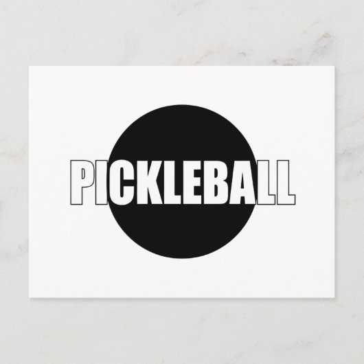 Postale Faire-part Conception de carte d'annonce de pickleball noir e (Devant)