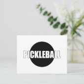 Postale Faire-part Conception de carte d'annonce de pickleball noir e (Debout devant)